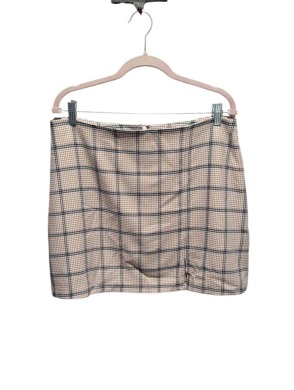 BP. Tan Cinnamon Hamlin Plaid Skirt NWT Size Large Fall Preppy Cottagecore